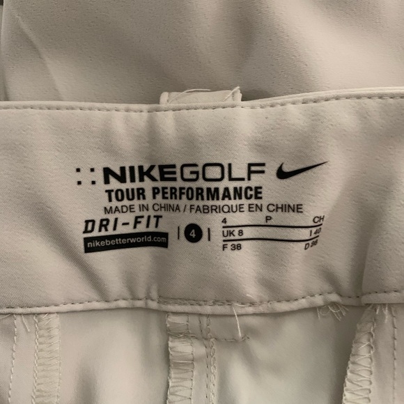 Nike Golf Dry Fit Ladies Size 4 Beige Golf Pants Mid Rise - Picture 10 of 11